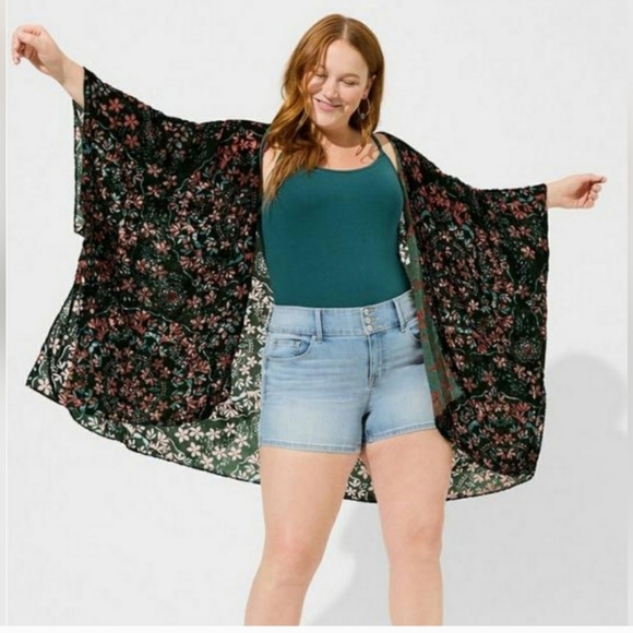 torrid | Tops | Torrid Burnout Ruana One Size Kimono | Poshmark